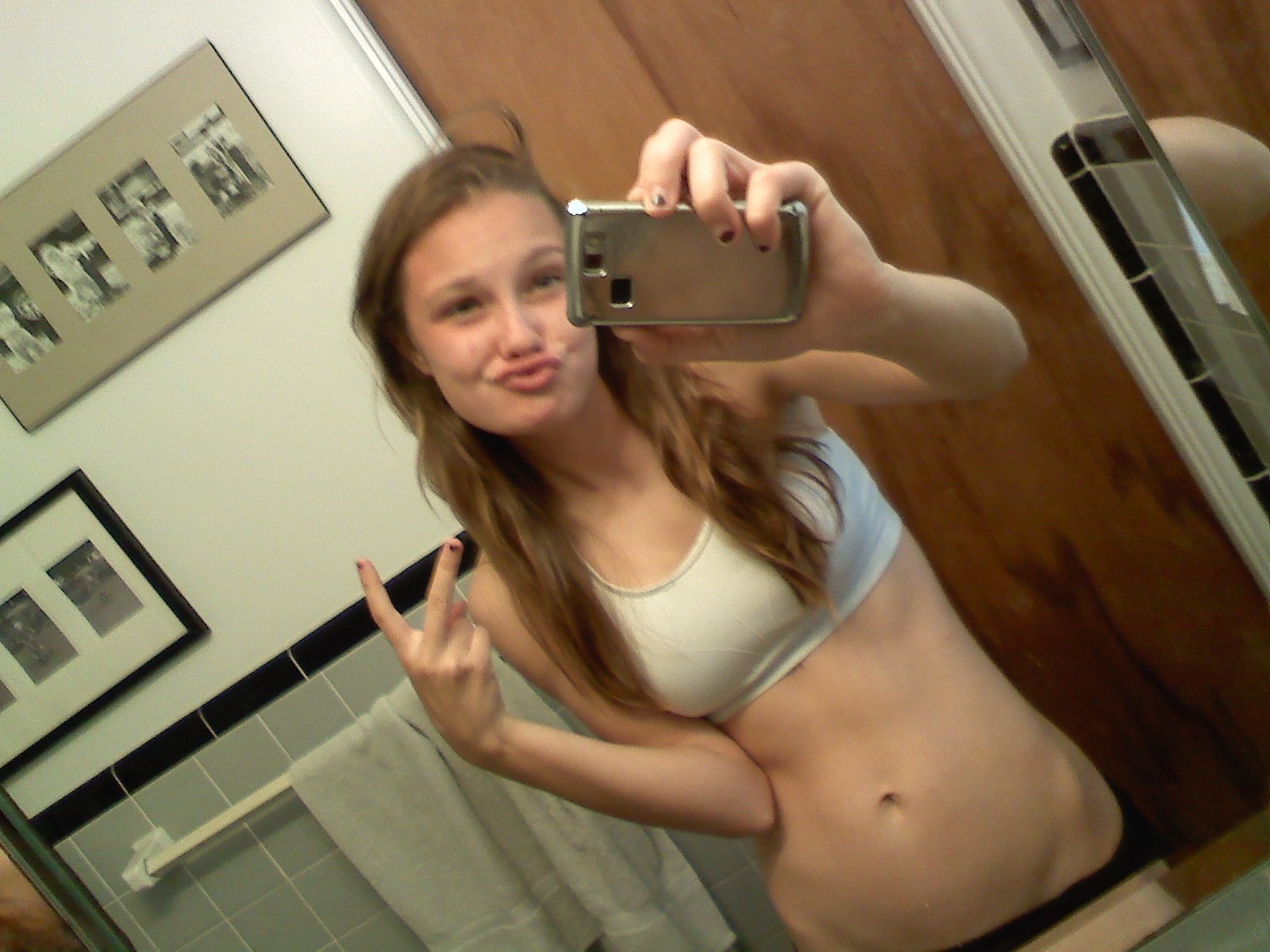 Amateur-Teen-Shaved-Cute-Girlfriend-with-Tanlines-Wearing-Bra-8